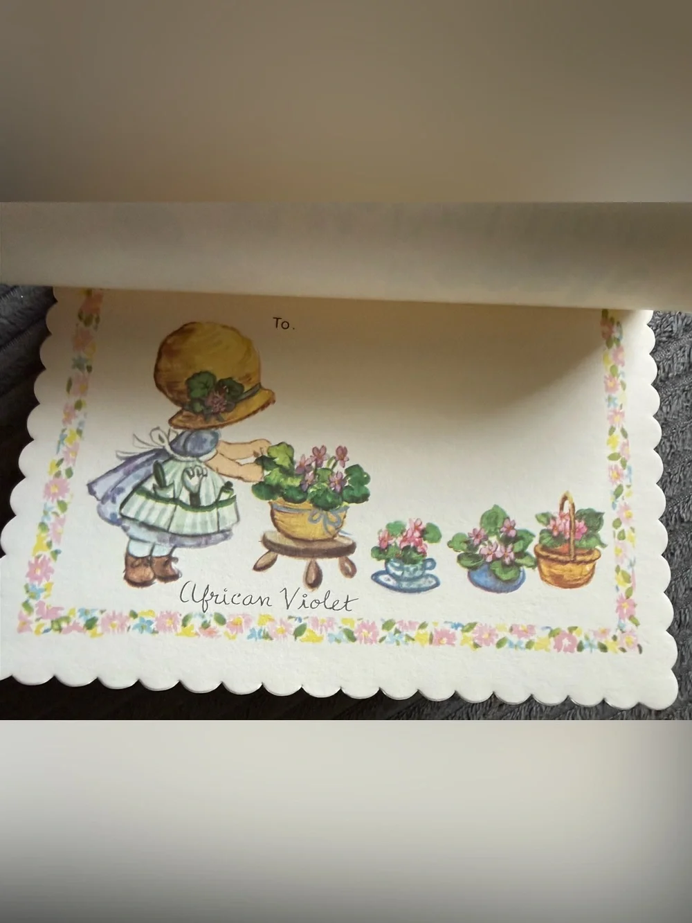 Vintage Plant People Set of 14 Post Cards Little Girl 2 Designs Paper
